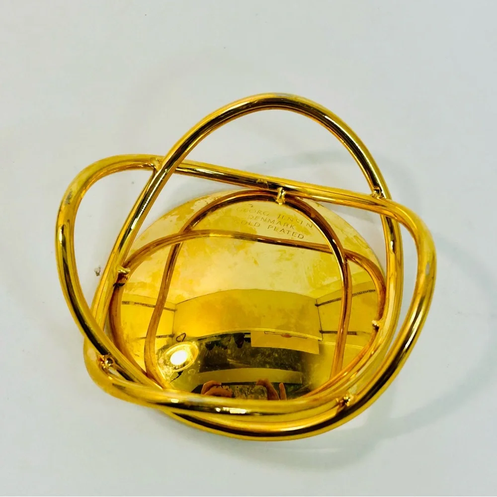 Georg Jensen GLOW Gold Plated Candle Holder by Maria Berntsen Danish MCM